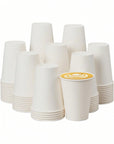 Disposable White Hot Cups & Lids