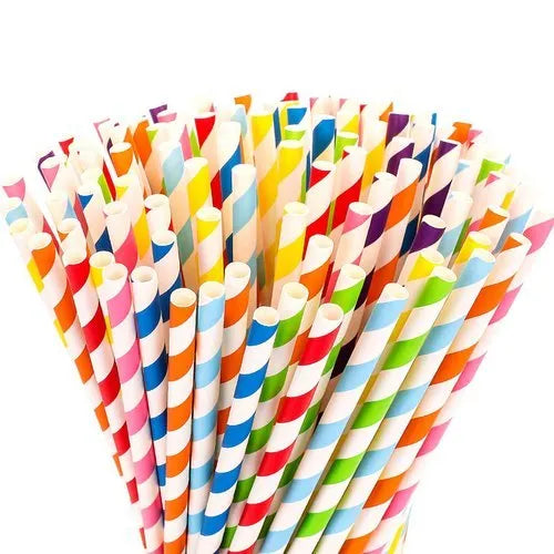 8&quot; Jumbo Paper Straw Wrapped Coloured 5.5mm (1600pc) -  Wholesale